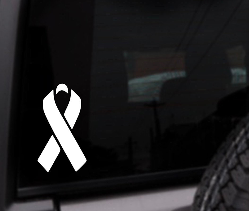 Awareness Ribbon Car Decal, Vinyl Sticker, Custom Color Decal - Etsy