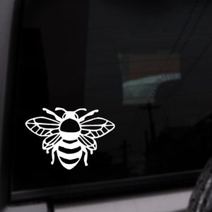 Bee Car Decal, Vinyl Sticker, Custom Color Decal, Bumblebee Sticker, Honey Bee Gift