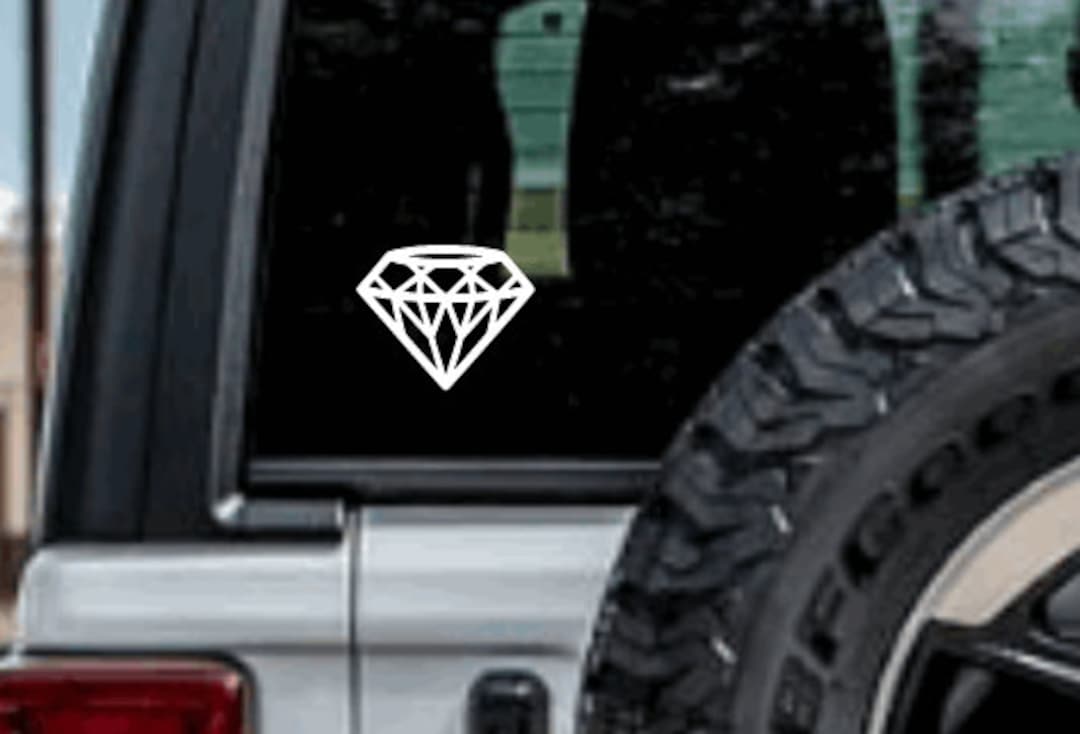 Diamond Decal - Funny Car Decal, Personalized Vinyl Sticker, Custom ...