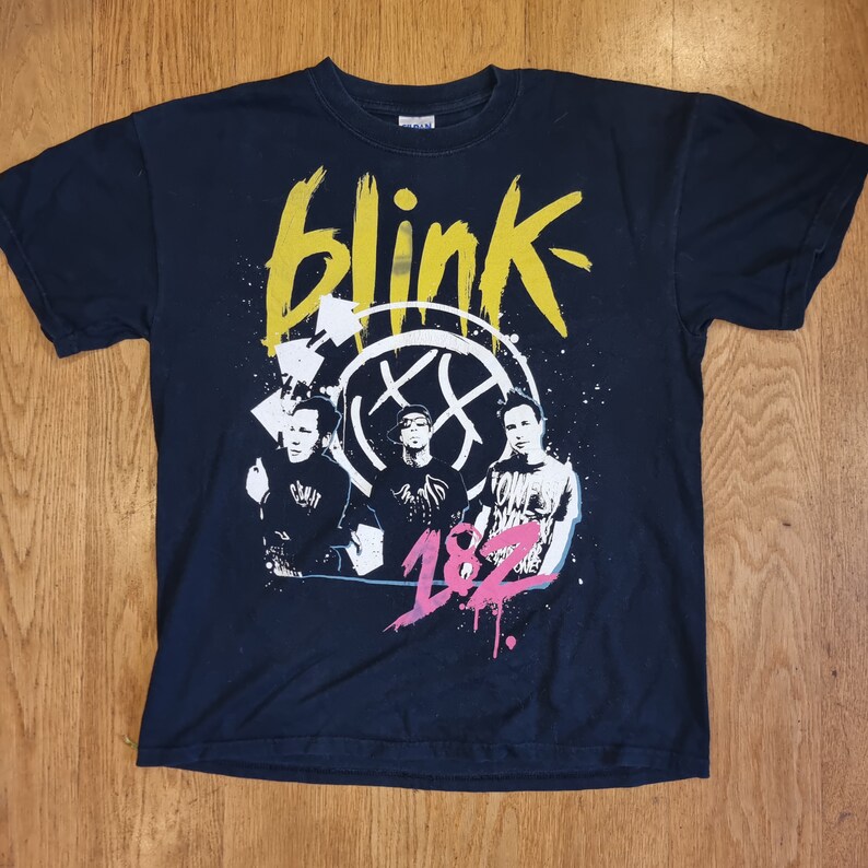 Blink182 Band Pic European Tour 2010 Camiseta Pop Punk Bowling For