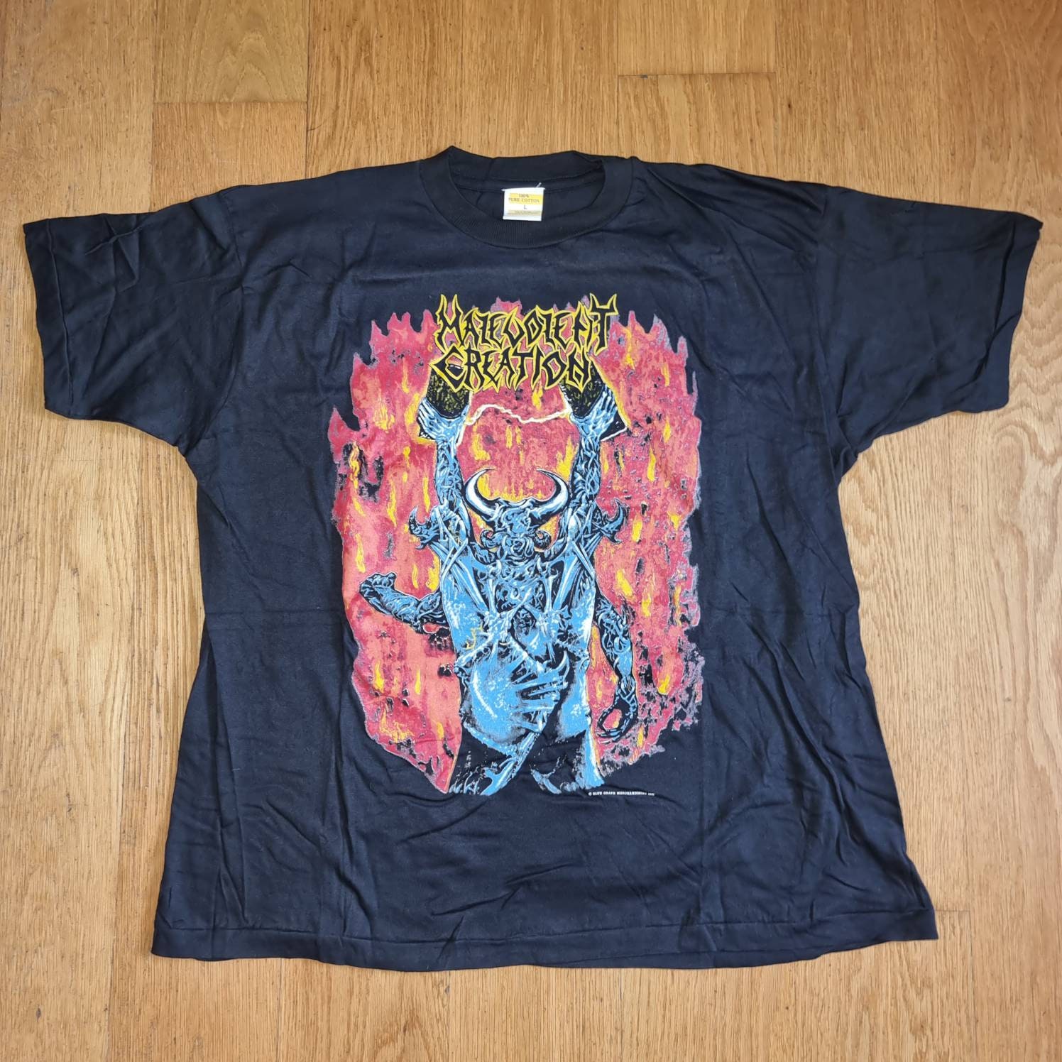Malevolent Creation the Ten Commandments European Tour Vintage Deadstock 1991 T shirt Death Metal Deicide Morbid Angel Heavy L Etsy UK