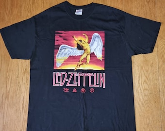 Led Zeppelin Swan Song Vintage 2004 Deadstock T-Shirt Classic Rock Jimmy Page Robert Plant XL