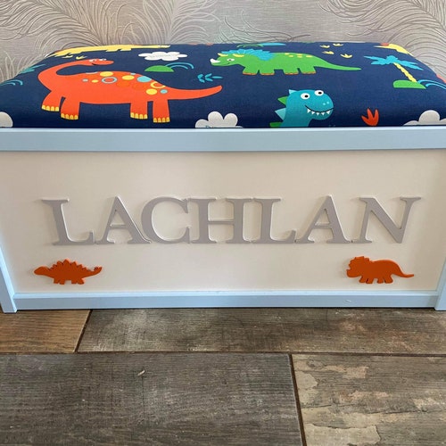 Toy Box Personalised Wooden Large Custom Bespoke White Nursery Etsy UK