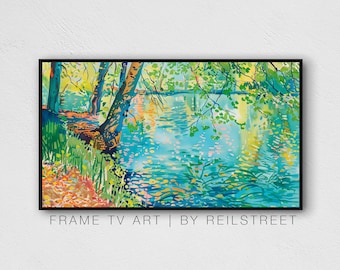 Samsung The Frame Tv Art, Spring Blooming Forrest Painting 04, Digital Download, Digital Print