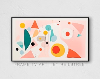Samsung The Frame Tv Art, ABSTRACT BIRTHDAY Painting, Digital Download, Digital Print
