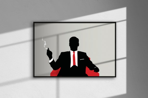 don draper smoking cigarette DON DRAPER THRONE Mad Men Poster