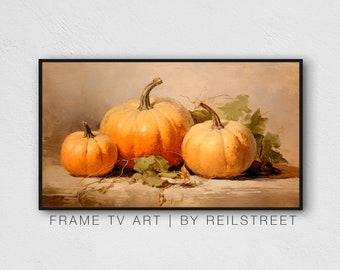 Pumpkin Painting Classical Style, Samsung The Frame Tv Art, Digital Download, Digital Print