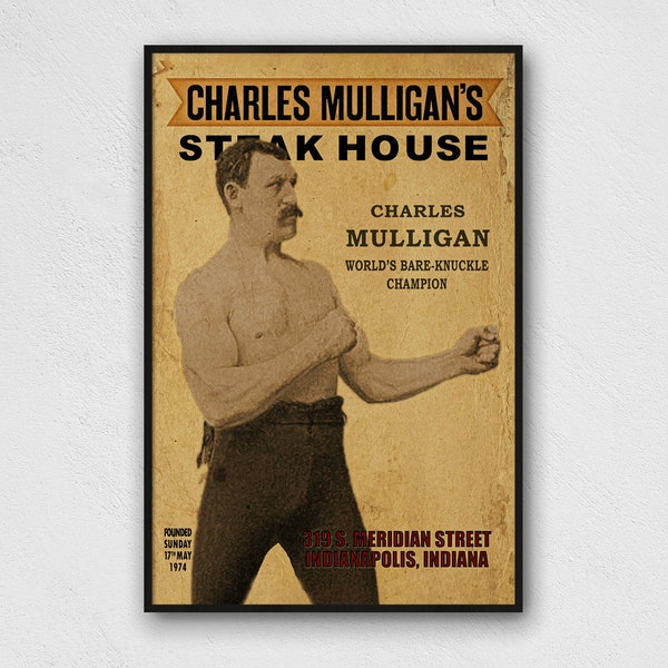 RON SWANSON Charles Mulligans Steakhouse - Parks & Rec Poster