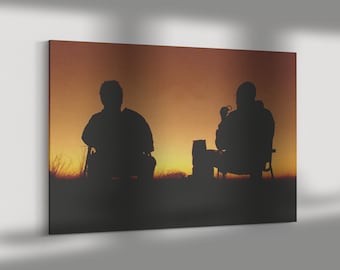 WALT And JESSE SUNSET Canvas Wrap