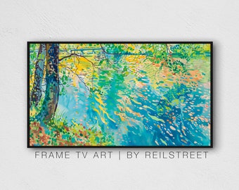 Samsung The Frame Tv Art, Spring Blooming Forrest Painting 05, Digital Download, Digital Print