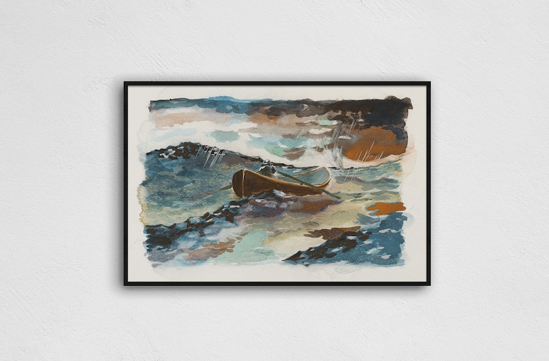 GOOD WILL HUNTING Rowboat Painting Poster, Iconic Movie Print image 1