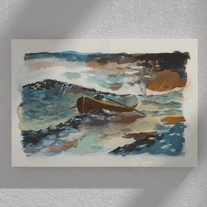 GOOD WILL HUNTING Rowboat Painting Canvas Wrap