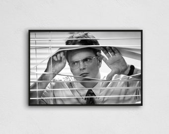 DWIGHT SCRUTE Peaking Black & White Poster 11x17 inches