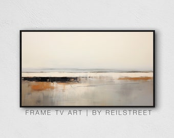 Samsung The Frame Tv Art, Whiteish Gold Painting, Digital Download, Digital Print