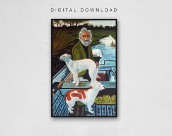 Digital Download, GOODFELLAS Old Man Painting by Tommy&#39;s Mother, Digital Print