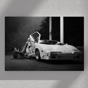WOLF Of WALL STREET Lambo Canvas Black & White