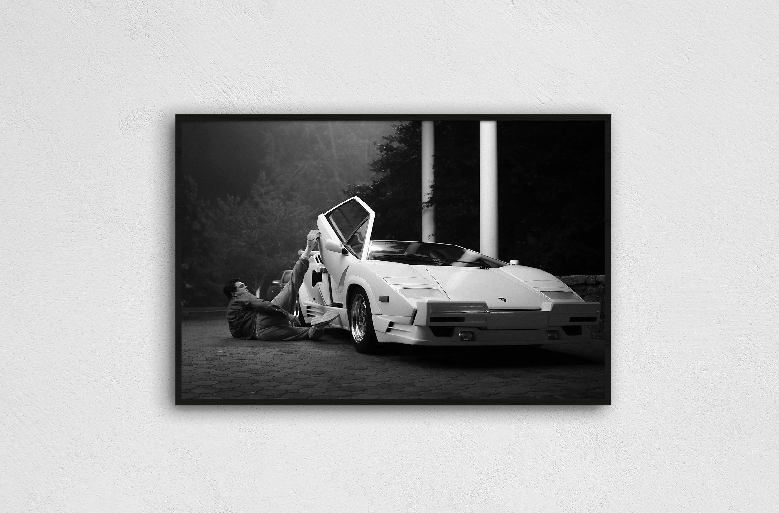 WOLF Of WALL STREET Lambo Black & White Poster