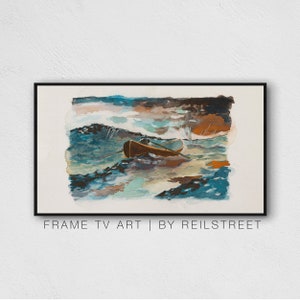 Samsung The Frame Tv Art, download digital, pintura de barco a remo GOOD WILL HUNTING, impressão digital