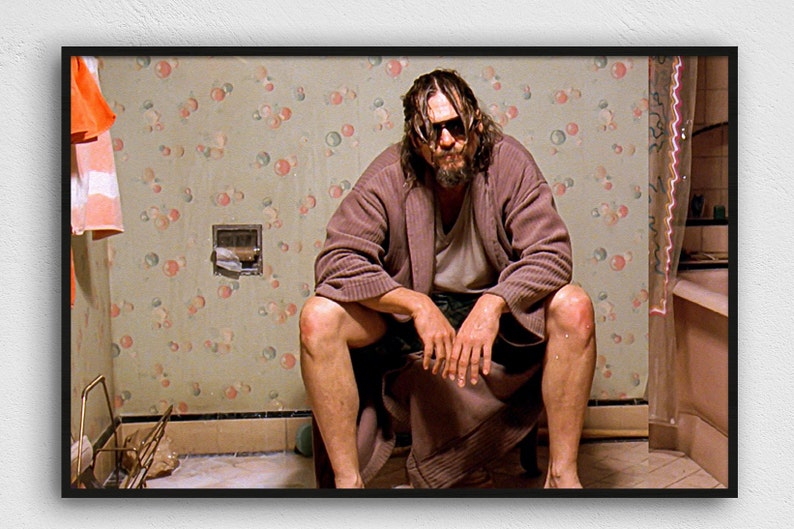 THE BIG LEBOWSKI Toilet Movie Poster Etsy