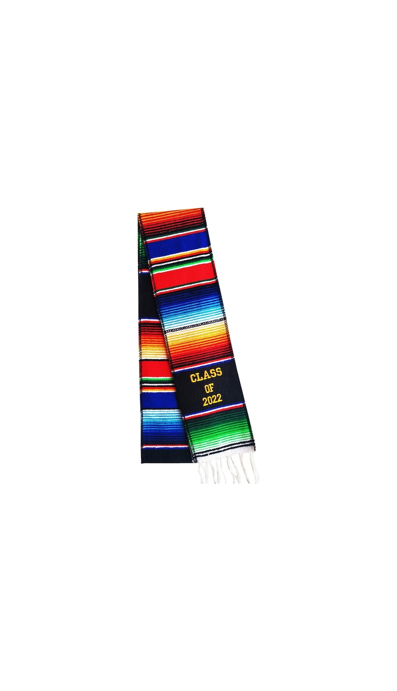 Class of 2022 Mexican Graduation Stole, Hispanic Graduation Serape Sash Scarf to Show Pride of Your Latin Ethnicity and Latino Roots 