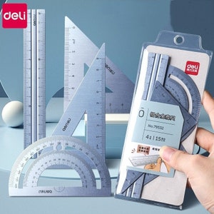 Student Ruler Triangular Precision Architecture Supplies Aluminum Alloy  Stationery