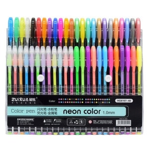 Shuttle Art 120 Unique Colors (No Duplicates) Gel Pens Colored Gel Pen Set  for Adult Coloring Books Art Markers 