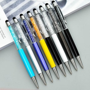 Black white diamond pen, Crystal Top pen, metal metallic fine