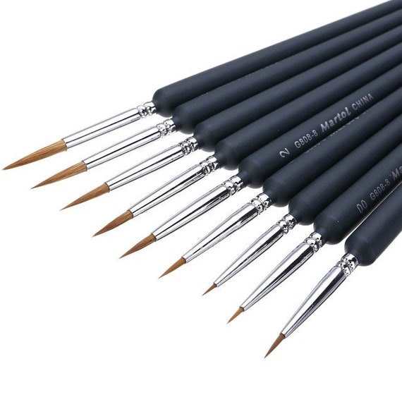 Detail Paint Brushes Set 9Pcs Miniature Brushes,Suitable For Acrylic  Painting, Oil, Watercolor, Paint By Numbers