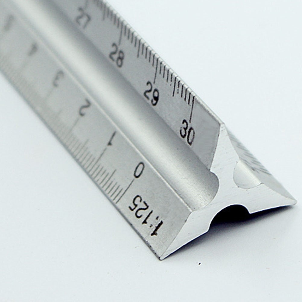 Triangular Scale Ruler Set, Aluminum Architect Ruler Scale Ruler