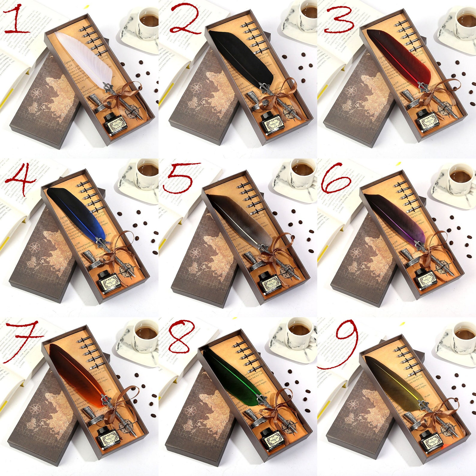 Luxury Fountain Pen Gift Box 9 Colors Fountain Pen Box Set Etsy