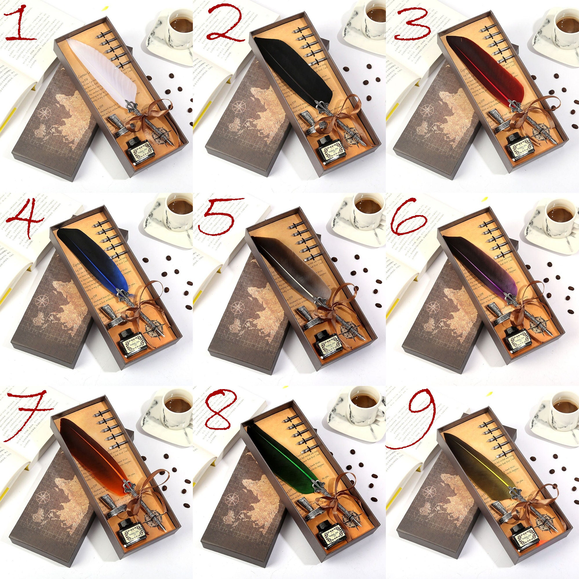 Luxury Fountain Pen Gift Box 9 Colors Fountain Pen Box Set Etsy