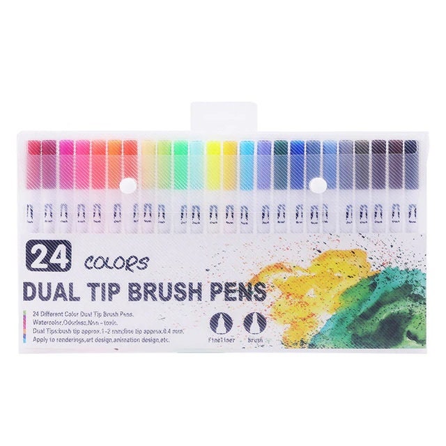 Wholesale Dainayw Dual Brush Pen Set 12 Pack ABT And Fine Tip