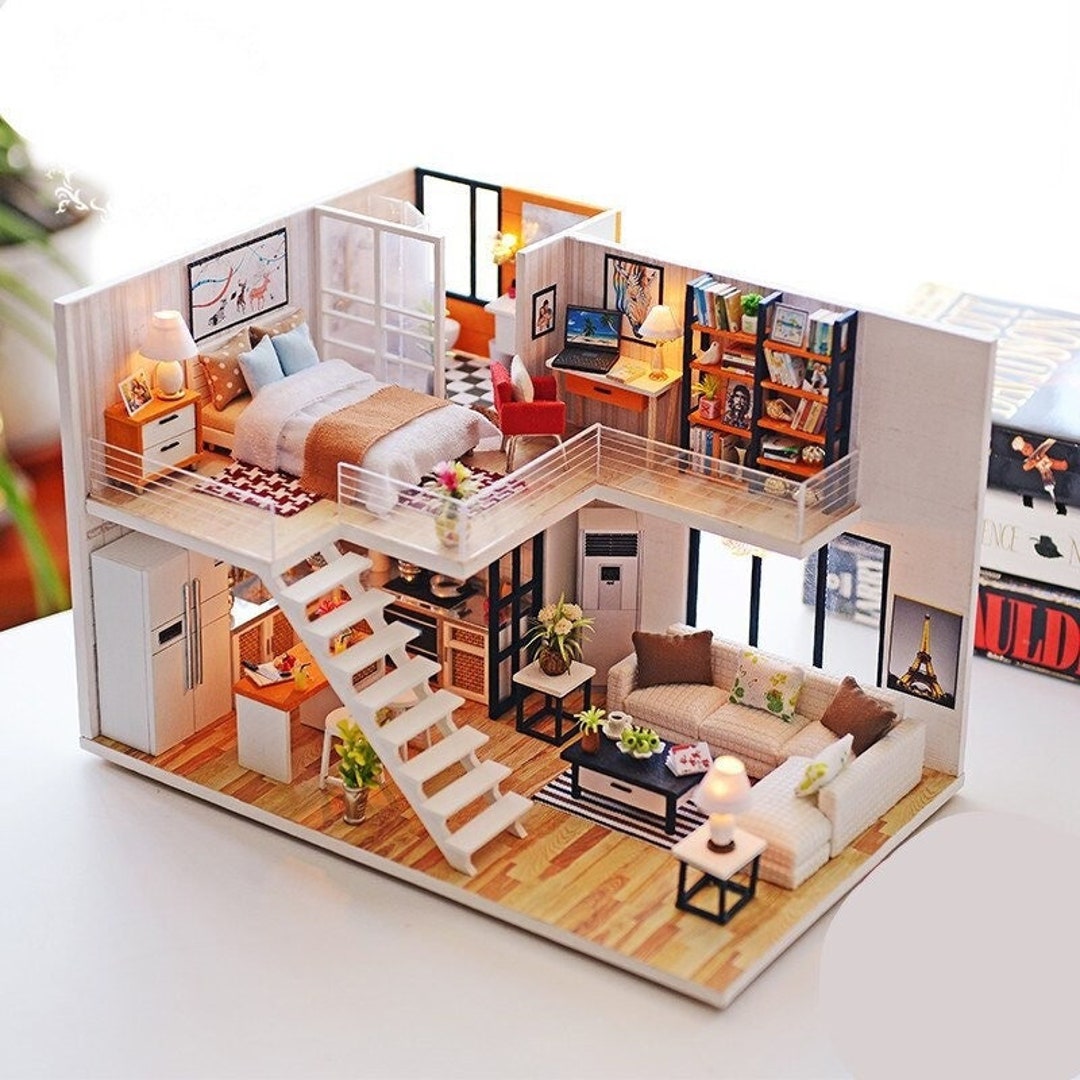 Miniture House Set CuteBee DIY 01 to 04 Wooden Doll House JAPAN