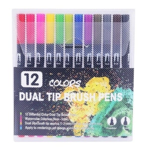 72 Colors Dual Tip Brush Art Marker Pens Set for Coloring Drawing
