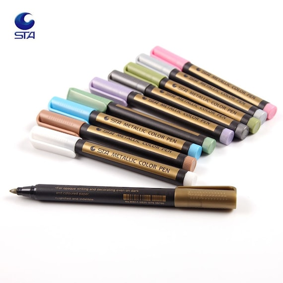 STA Metalic Color Pen Set Etsy