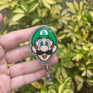 Super Mario, Luigi, Yoshi, Toad, Princess peach badge reel, ID holder, nurse badge holder