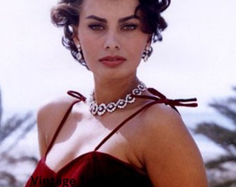 Sophia Loren in a Red Dress