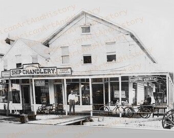 Muelle de Preston's Chandlery en Greenport, Nueva York