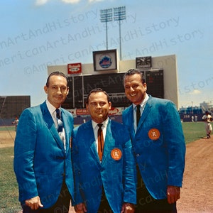 NY Mets’ original Announcers - Lindsey Nelson, Bob Murphy and Ralph Kiner at Shea Stadium in 1964.