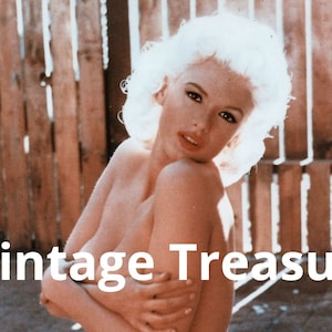 Jayne Mansfield Posing in Her Body Suit