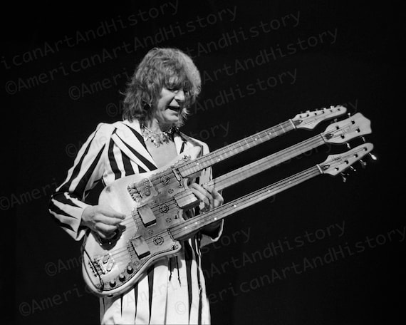 Chris Squire With His Triple Bass Guitar - Etsy