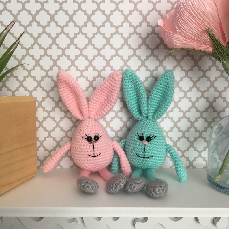 Easter bunny Easter Pink rabbit Easter egg Rabbit crochet Amigurumi bunny Amigurumi hare Handmade bunny Easter gift halloween crochet toy