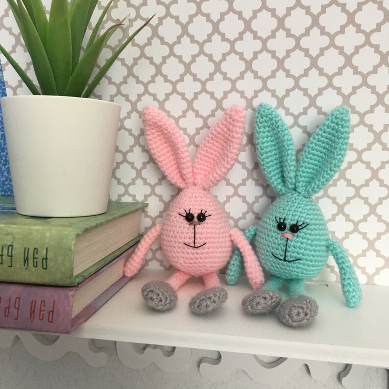 Easter bunny Easter Pink rabbit Easter egg Rabbit crochet Amigurumi bunny Amigurumi hare Handmade bunny Easter gift halloween crochet toy