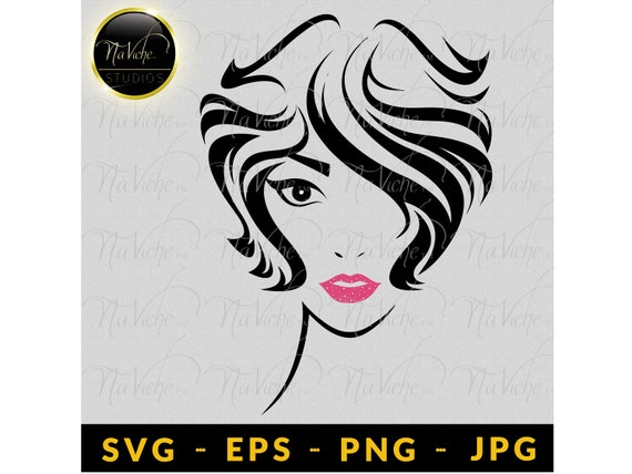 Download Women Hair Black Svg Cut File Cricut Svg Short Hair Svg Etsy