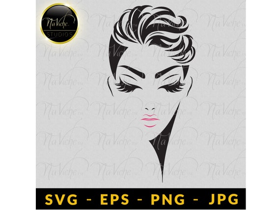 Download Women Hair Black Svg Cut File Cricut Svg Short Hair Svg Etsy