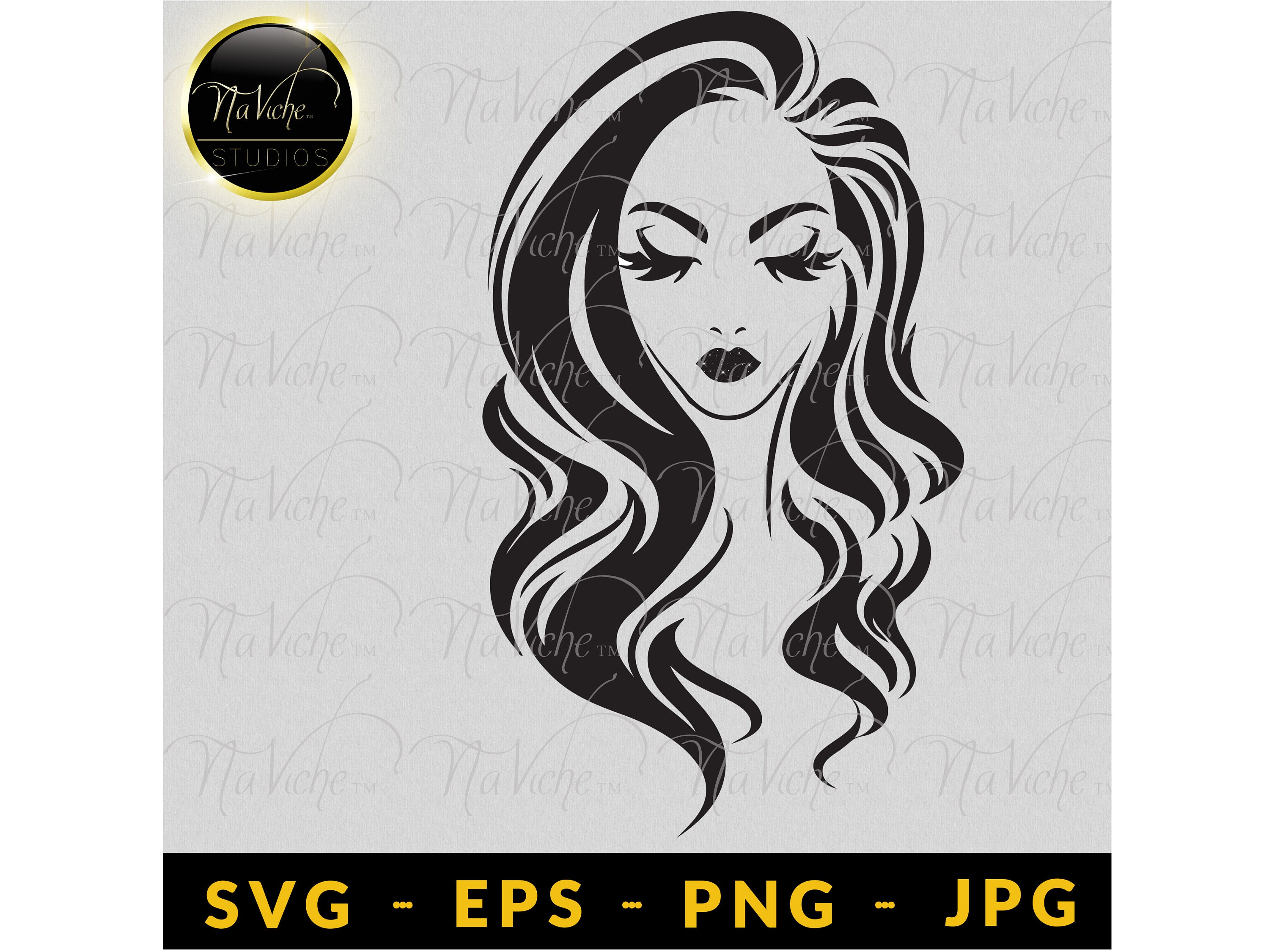 Download Women Hair Black Svg Cut File Cricut Svg Short Hair Svg Etsy