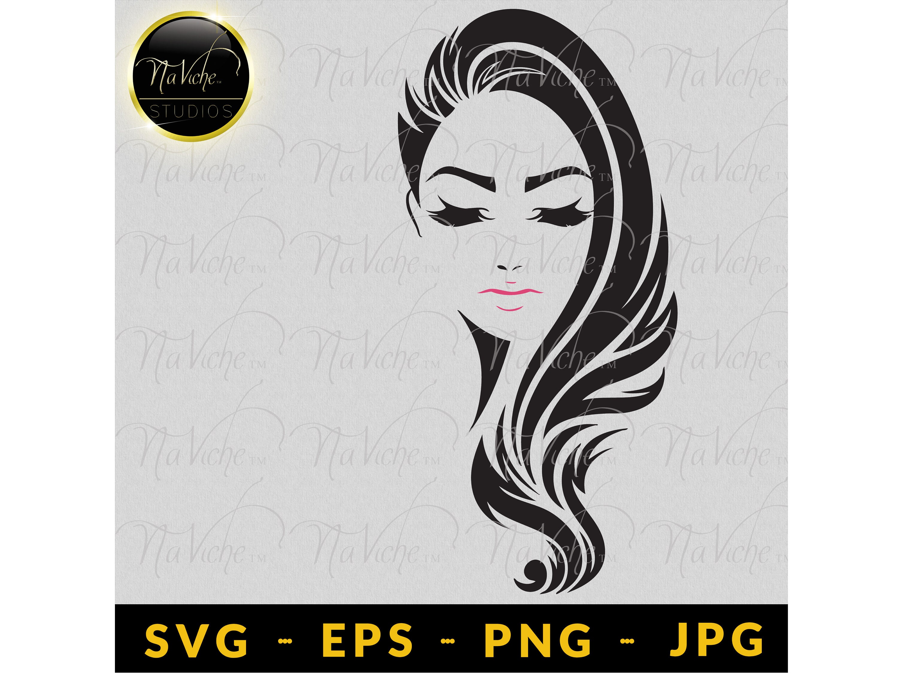 Download Women Hair Black Svg Cut File Cricut Svg Short Hair Svg Etsy