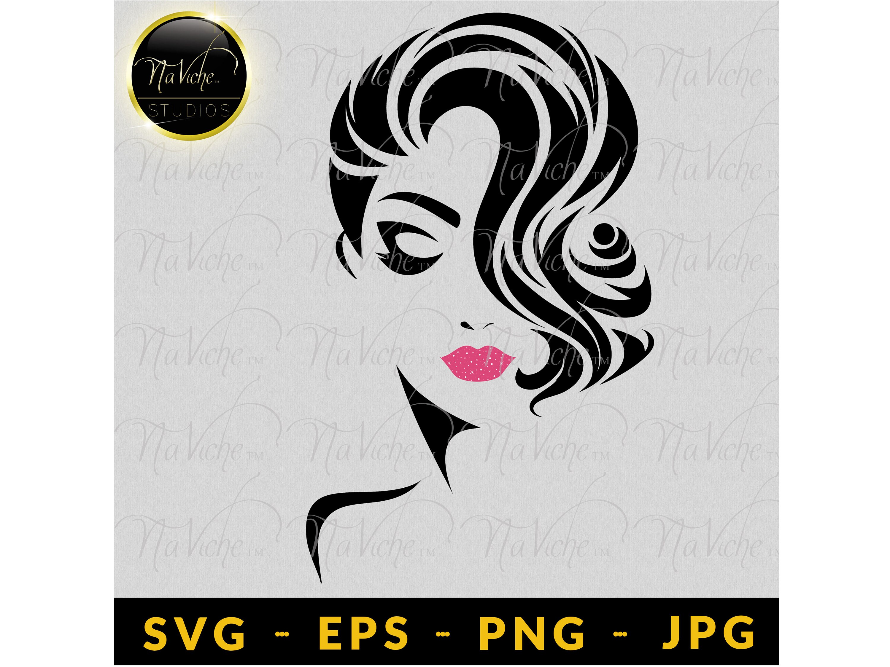 Download Women Hair Black Svg Cut File Cricut Svg Short Hair Svg Etsy