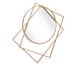 Vertex Gold Wall Mirror, Sunburst, Wall Decor