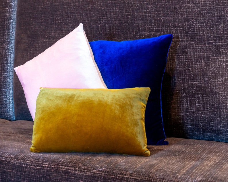 Mustard Gold Velvet Pillow Throw Pillow Home Decor Velvet Etsy